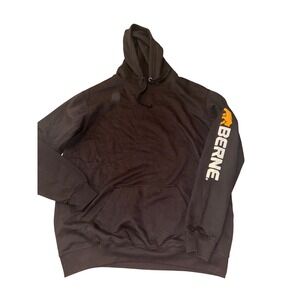 BERNE Black Hoodie Pullover Graphic Print Mens‎ Size xl heavy Weight